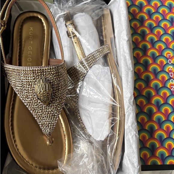 Kurt Geiger London Kensington Crystal Embellished Ornament Slingback Sanda-8 - Picture 9 of 13